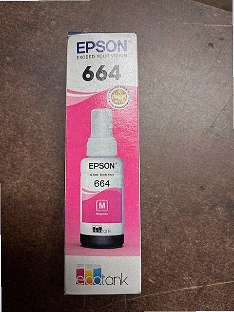 GENUINE Epson 664 Ink Bottle Magenta Brand New Exp 2022-2023