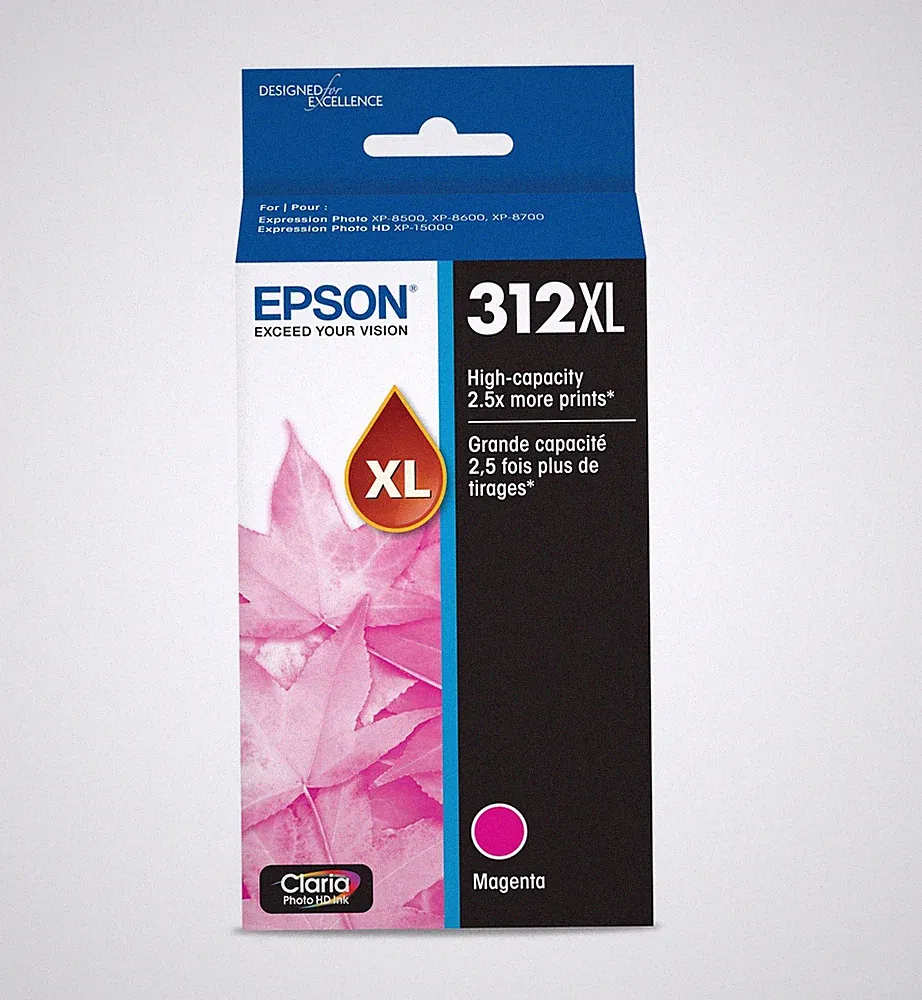 High Capacity Magenta Ink Cartridge for Inkjet Printers Claria Photo Dye Based